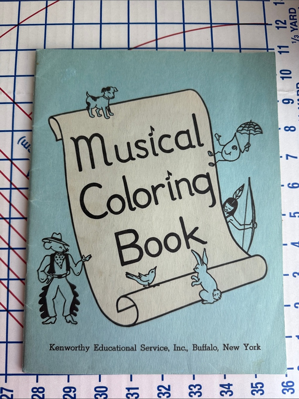 Rare 1946 Musical Coloring Book Nichol Wilson Vintage Music Education Unused